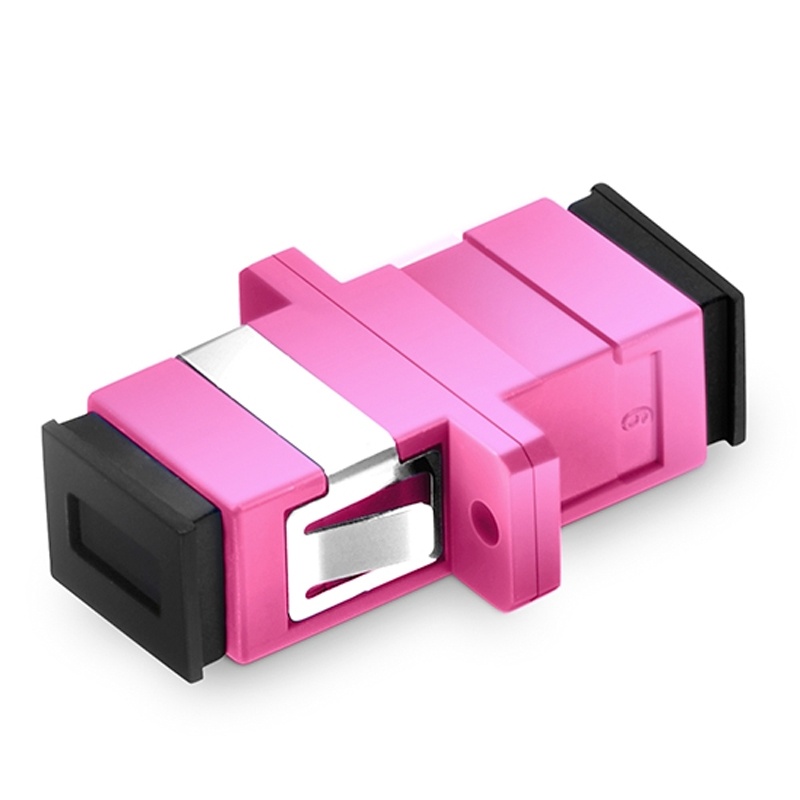 156153F SC/SC Simplex Fiber Optic Adapter Multimode Violet OM4