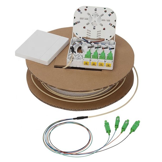 908073 FTTH termination box, 2x SC/APC, with 30m installation cable and 2x SC/APC connectors, dataconnect