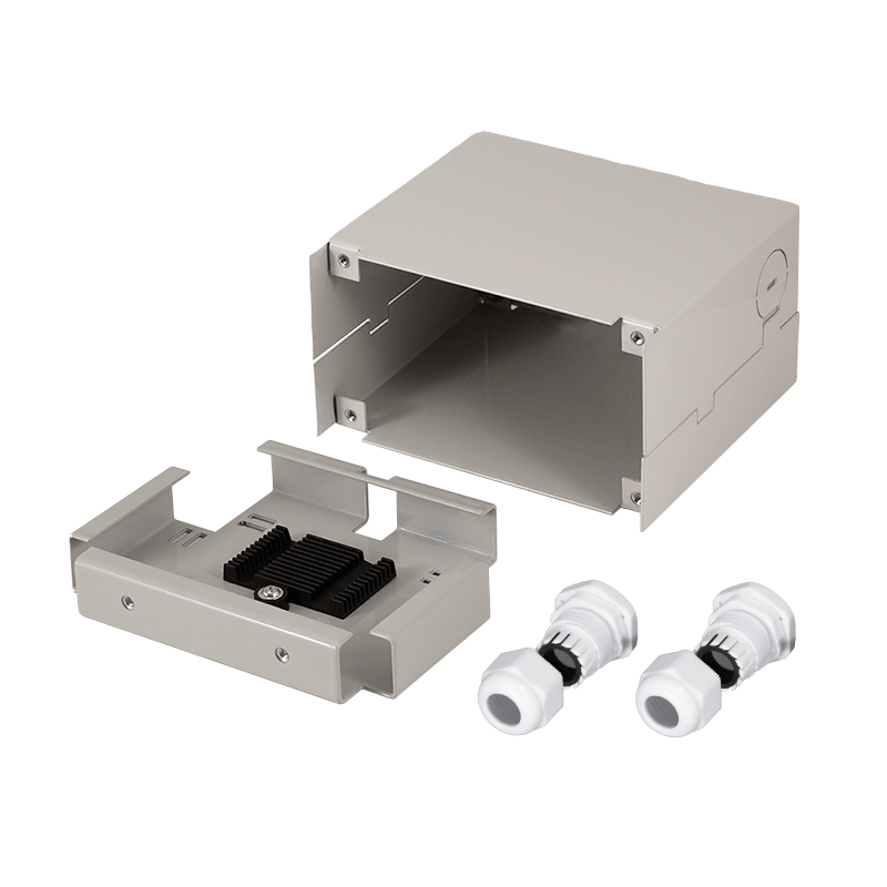 FB5001 Industrial splice housing for DIN rail, metal housing, without front panel