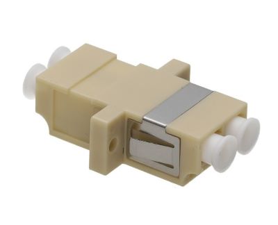 156150 LC/LC Duplex Fiber Optic Adapter Multimode Beige OM2